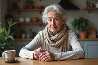 Femme de 60 ans se massant les mains douloureuses