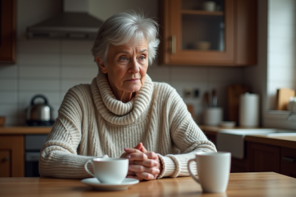 Femme d'âge moyen se réchauffant les mains en hiver
